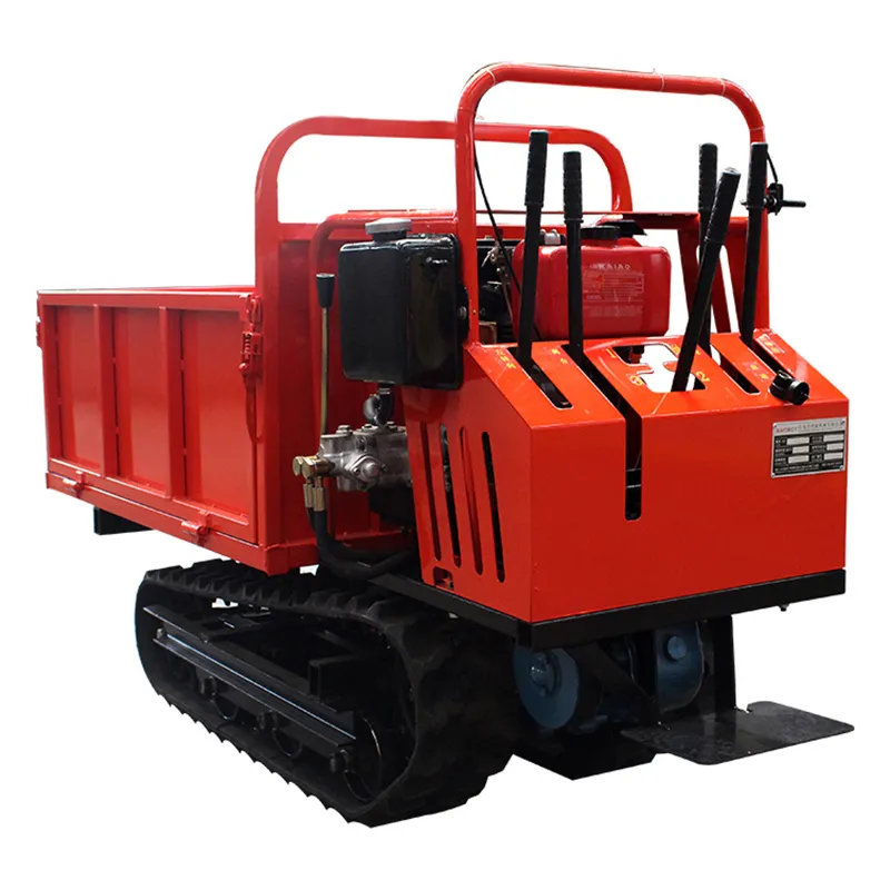 Mini Crawler Carrier for Construction Material Transport in Rough Terrain